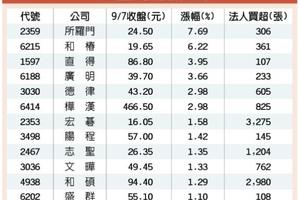 12檔自動化概念股 帶勁