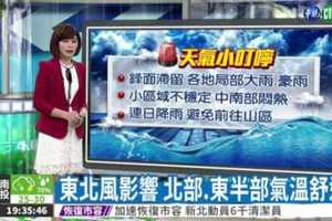 鋒面北移 雙北重回大豪雨特報區