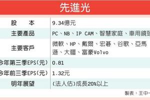 11/21個股產業:  先進光明年成長 20％起跳