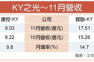 貿聯、康控11月營收 同寫新高