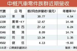 大陸汽車政策加持 中概汽車零組件族群受惠