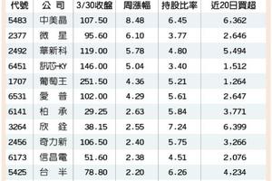 12檔投信季底作帳股 衝刺