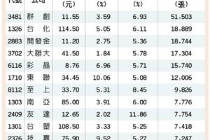 12檔高殖利率法人敲 攻守兼備