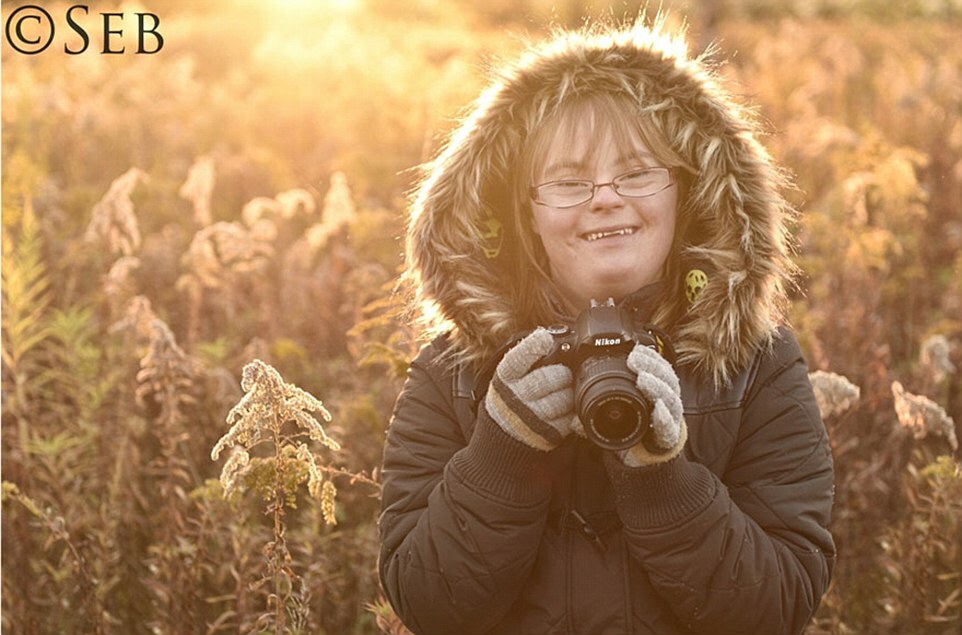 Sebastian Luczywo, a Polish father-of-three, challenged his daughter Kaja (pictured) to a photography duel to see who could take better photos of the same subjects - in this case, a simple portrait