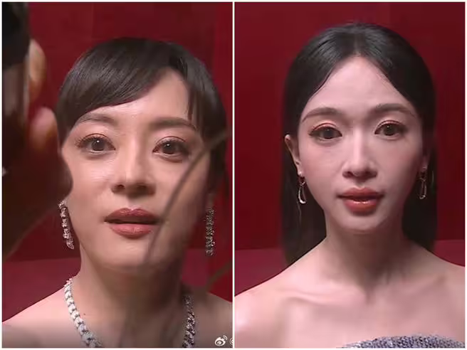 孫儷、吳謹言近距離被拍下。(圖/微博) 孫儷、吳謹言近距離被拍下。(圖/微博)