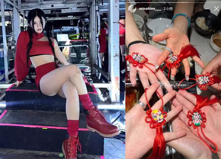 GD的美女舞者Minah也貼出臉譜紀念品。(圖/翻攝自minahlee___ IG) GD的美女舞者Minah也貼出臉譜紀念品。(圖/翻攝自minahlee___ IG)