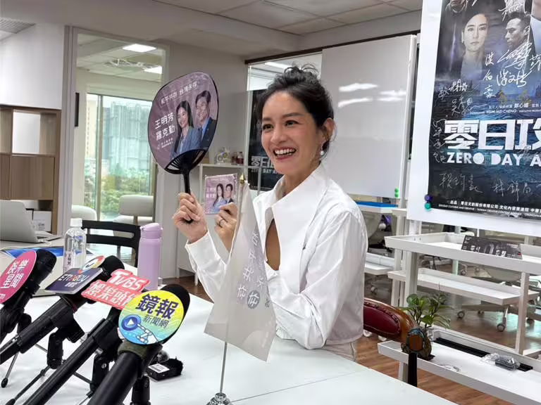 Janet在24日出席《零日攻擊》媒體聯訪。(林奕如攝) Janet在24日出席《零日攻擊》媒體聯訪。(林奕如攝)
