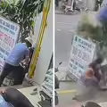 男子鐵桶切一半爆開　瞬間炸飛重摔慘了