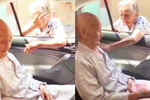 見一次面少一次！101歲哥哥「探望96歲妹妹」捨不得離開　離別「妹妹突然追上來」塞錢淚崩暖哭全網