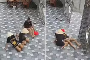 把積水當滑水道 女童重摔下場慘了 把積水當滑水道 女童重摔下場慘了