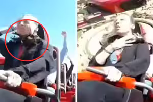 搭雲霄飛車一半　男子被1物砸臉