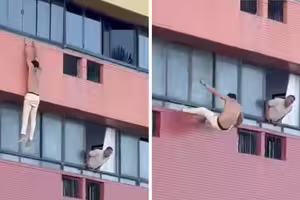 疑偷吃人妻被抓包！小王高樓爬窗　手一滑慘了