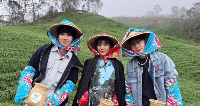 丁噹現蹤花蓮美成這樣 鼓鼓蕭秉治伴遊採茶去