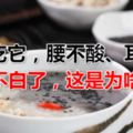 天天吃它，腰不酸、耳不聾，頭發不白了，這是為啥呢？