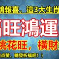 9月喜鵲報喜，這3大生肖惹不起，桃花旺，橫財多，福旺鴻運開