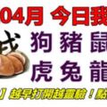 13號04月，今日我最旺！狗豬鼠牛虎兔龍蛇！【33108】越早打開越靈驗！點個讚吧！