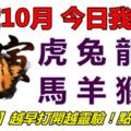 16號10月，今日我最旺！虎兔龍蛇馬羊猴雞！【16088】越早打開越靈驗！點個讚吧！