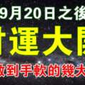 9月20日之後財運大開，數錢數到手軟的生肖