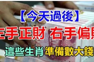 今天過後，左手正財右手偏財，這些生肖準備數大錢！