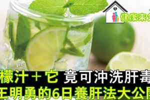 檸檬汁＋它竟可沖洗肝毒！王明勇的6日養肝法大公開