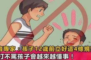 教育專家：孩子12歲前立好這4條規矩，不打不罵孩子會越來越懂事！你立了幾條？