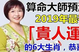 算命大師說：2019年這6大生肖最有「貴人運」准