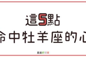 【網友公認】這5點「命中」所有牡羊座的心，只要一個不符，你就是「假」牡羊！