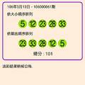 106年3月13日 今彩539開獎號碼  