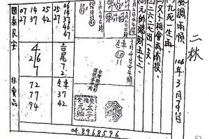 3/7-3/11 二林-六合彩參考