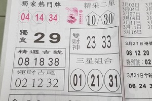 3/22-3/23 台北鐵報-539參考