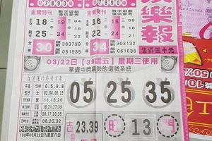 3/22-3/23 539娛樂報-539參考