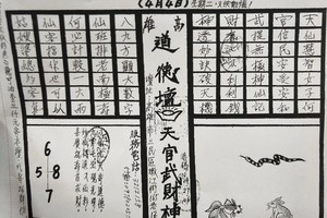 3/30-4/4  道德壇 天官武財神-六合彩參考