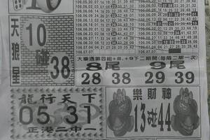 7/7  中國新聞報-大樂透參考