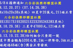 6/8  六合彩通告.jpg祝大家中獎