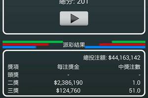 106年7月27日 六合彩開獎號碼   