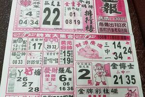 11/6-11/7  公益報-今彩539參考~祝大家中獎