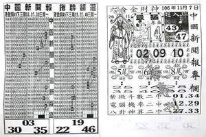 11/7  中國新聞報專欄-六合彩參考.jpg