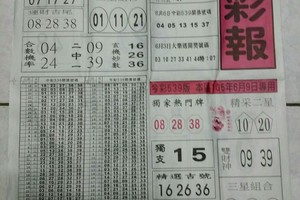 【90%】6/8  黑鷹彩報-六合彩參考