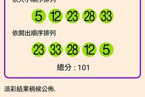 106年3月13日 今彩539開獎號碼  