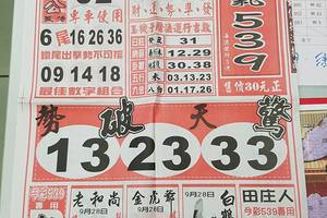 9/28-9/29  福氣539-今彩539參考