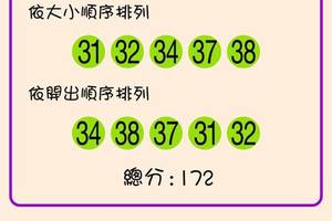 105年11月4日今彩539開獎號碼