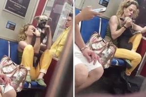 臺灣女子在加拿大地鐵傻眼看著「瘋女子虐待狂咬狗狗」，過程全拍下讓對方後悔一輩子！