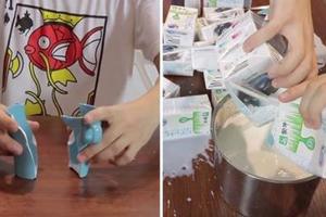 【視頻】 他為了打破「牛奶補碗」的網路謠言決定親自測試，豈料破杯侵入2天後拿出來…他的嘴巴張大了！