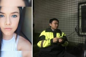 外國碧眼妹迷路在街頭「受不了台灣冷風」　員警秒拿出最溫暖的外套給她安全感